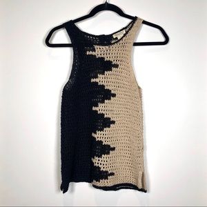 Lucky Brand Knit Tank with Button Down Back